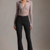 Low-Rise Flared Trousers in Black