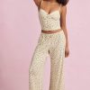 Modal Mid-Rise Pyjama Trousers in Lemon Print
