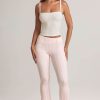 Modal Foldover Mid-Rise Flared Trousers in Stripe Print