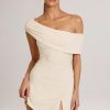 Modal Asymmetric A-Line Mini Dress in Ivory