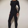 Embellished High-Waisted Leggings in Black