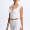 Mid-Rise Micro Mini Skirt in White