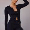 Full-Length Cardigan in Black