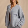 Oversized Zip-Up Cardigan in Soft Blue