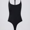 Cut-Out Bodysuit in Black