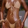 Double Strap Triangle Bikini Top in Yellow