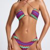 Micro Cheeky Bikini Bottoms in Multi Print