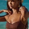 Bandeau Bikini Top in Chocolate Brown