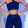 Ribbed Biker Shorts in Navy